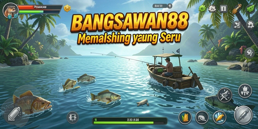 Tampilan gameplay memancing di BANGSAWAN88 yang seru dan menantang.