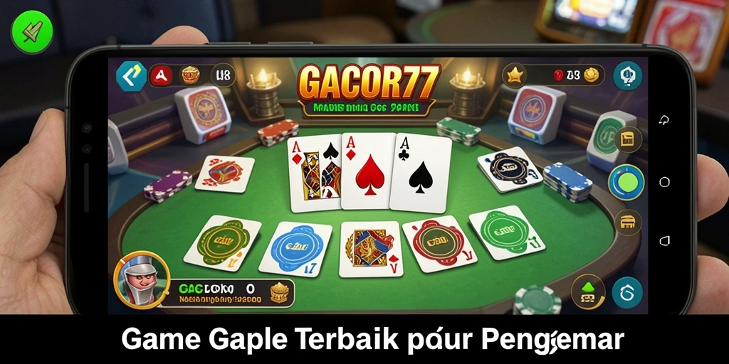 Tampilan menarik dari gameplay GACOR77 dengan suasana Gaple.