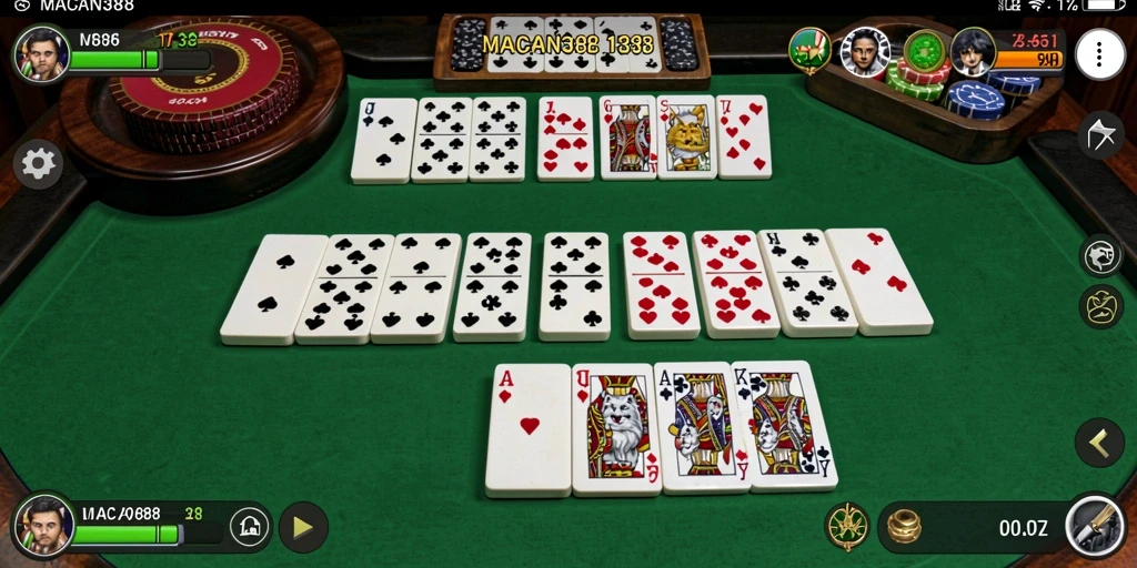 Screenshot gameplay seru di MACAN388 dengan suasana Gaple yang menarik.