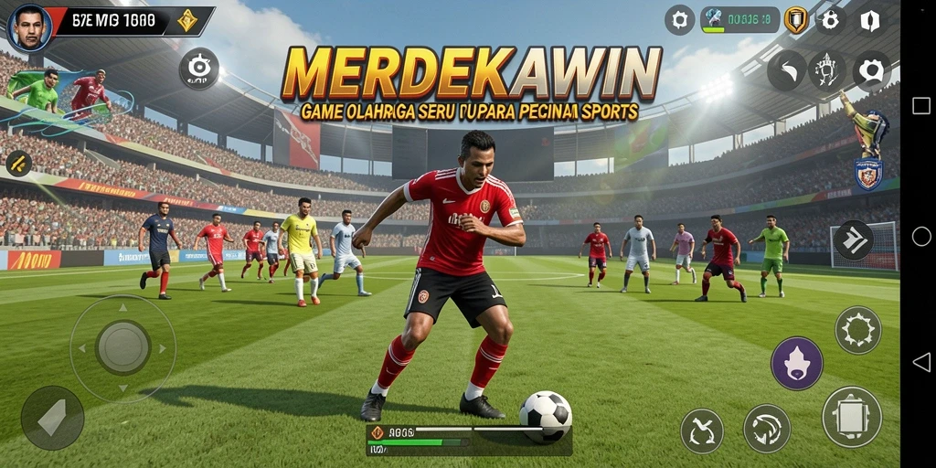 Tampilan menarik gameplay olahraga di MERDEKAWIN.